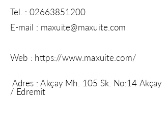 Maxuite Hotel n Home iletiim bilgileri